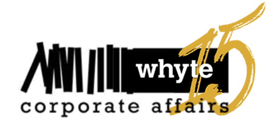 Logo Whyte Corporate Affairs 15 years
